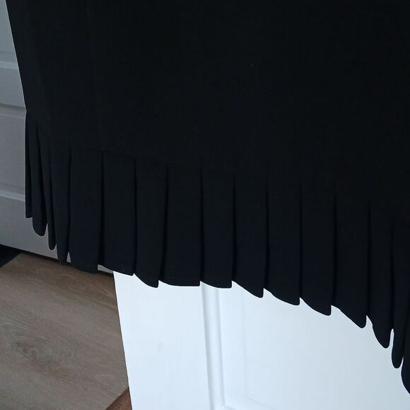 Danny & Nicole Black Sheath Midi Dress Scoop Neckline Sleeveless Cocktail - Picture 7 of 9